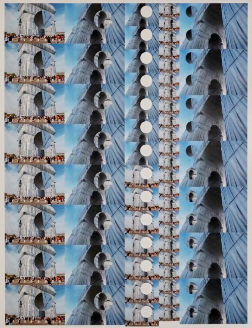Arc de Triomphe empaqueté n°2, 2021, photo découpage collage sur toile 146x114cm