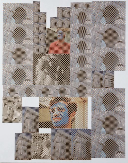 Arc de Triomphe empaqueté n°6, 2022, photo tissage collage sur toile 146x114cm