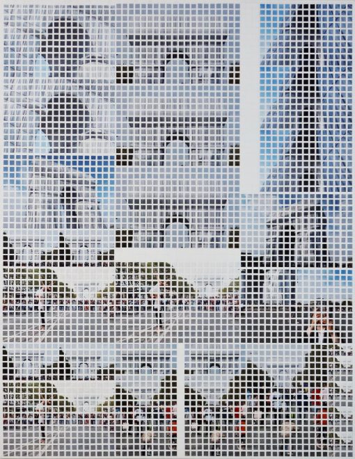 Arc de Triomphe empaqueté n°9, 2022, photo carrelage collage 