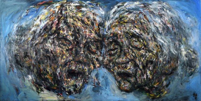 Husband and Wife, 2007-2015, Oil on canvas, 200x400 cm